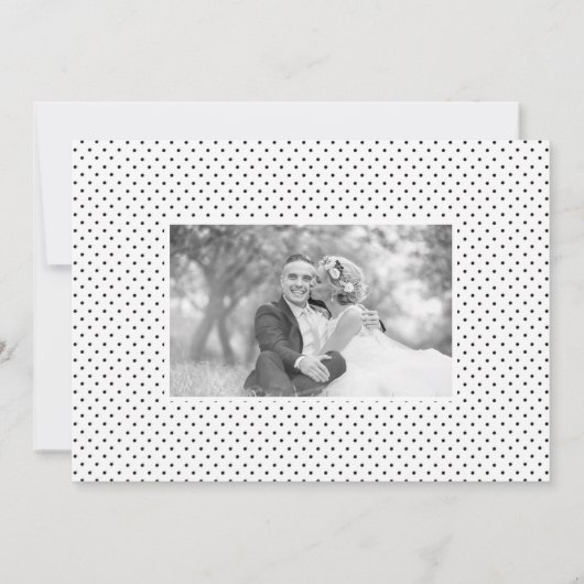 タイポグラフィ結婚の感謝8枚のコラージュ サンキューカード (裏面)