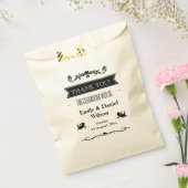 タイポグラフィ結婚レトロの白黒 フェイバーバッグ (封をした状態)