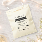 タイポグラフィ結婚レトロの白黒 フェイバーバッグ (クリップ留めされた状態)