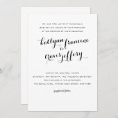 タイポグラフィ結婚式招待状 招待状 (正面/裏面)