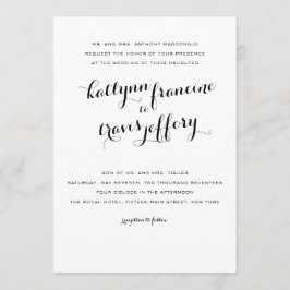 タイポグラフィ結婚式招待状 招待状