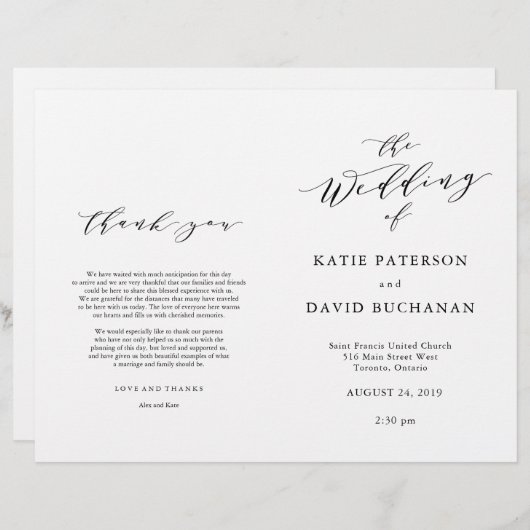 タイポグラフィ結婚式 (正面/裏面)