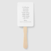 タイポグラフィ結婚式 プログラムファン ハンドファン (裏面)