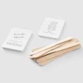 タイポグラフィ結婚式 プログラムファン ハンドファン (組立なし)