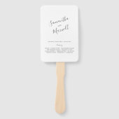 タイポグラフィ結婚式 プログラムファン ハンドファン (正面)