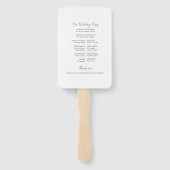 タイポグラフィ結婚式 プログラムファン ハンドファン (裏面)