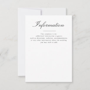 タイポグラフィ結婚詳細 出欠カード