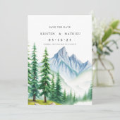 タイポグラフィ編集可能な山 セーブザデート (スタンド正面)