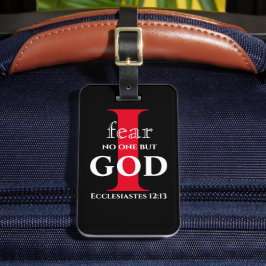 タイポグラフィ聖書の聖句●私は神の他の誰も恐れない● ラゲッジタグ