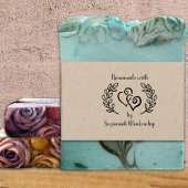 タイポグラフィ自家製リンクハートリースカスタム ラバースタンプ