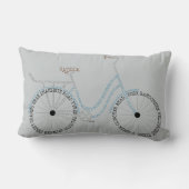 タイポグラフィ自転車サイクリングサイクリングクッション ランバークッション (裏面)
