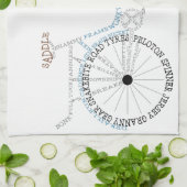 タイポグラフィ自転車サイクリングサイクリングティータオル キッチンタオル (折り畳み)