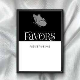 タイポグラフィ蝶の好意を一つ取りなさい ポスター