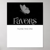 タイポグラフィ蝶の好意を一つ取りなさい ポスター (正面)