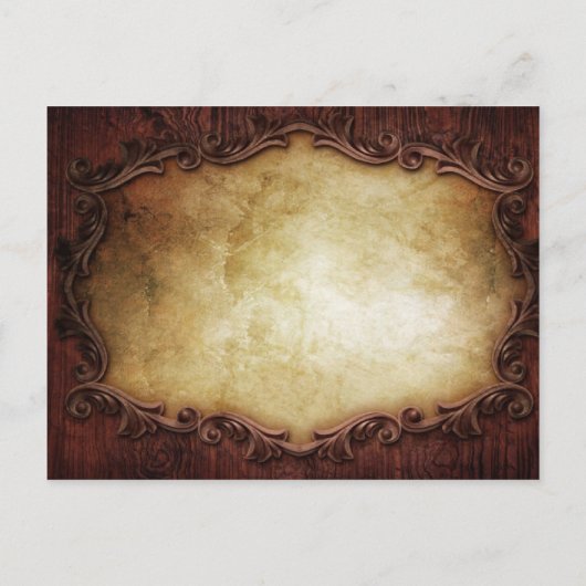 タイポグラフィ西部の田舎の結婚式の日付を保存 案内ポストカード (裏面)