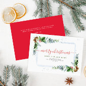 タイポグラフィ赤いクリスマス感動的な発表 シーズンカード