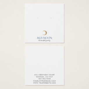 タイポグラフィ金ゴールドムーンイヤリングジュエリースクエア