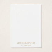 タイポグラフィ金ゴールドムーンイヤリングジュエリー表示カード (裏面)