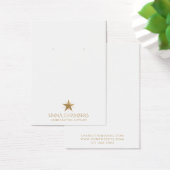 タイポグラフィ金ゴールドムーンイヤリングジュエリー表示カード (デスク)