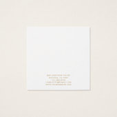 タイポグラフィ金ゴールドムーンイヤリングジュエリー表示カード (裏面)