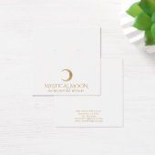 タイポグラフィ金ゴールドムーンイヤリングジュエリー表示カード (デスク)