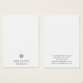 タイポグラフィ金ゴールドムーンイヤリングジュエリー表示カード (正面&裏面)