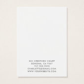 タイポグラフィ金ゴールドムーンイヤリングジュエリー表示カード (裏面)