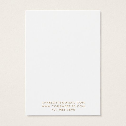 タイポグラフィ金ゴールドムーンイヤリングジュエリー表示カード (裏面)