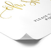 タイポグラフィ金ゴールド結婚のoh snap capture love ポスター (角)