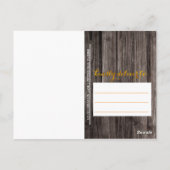 タイポグラフィ金ゴールド | Wood 2023卒業ありがとうございました ポストカード (裏面)