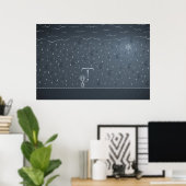 タイポグラフィ雨 ポスター (ホームオフィス)
