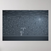 タイポグラフィ雨 ポスター (正面)