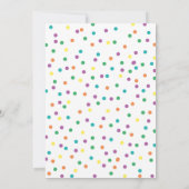 タイポグラフィ鮮やかは双子の赤ちゃんシャワーを持っている 招待状 (裏面)