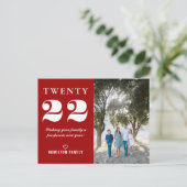 タイポグラフィ222年正月写真 ポストカード (スタンド正面)