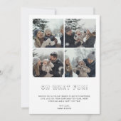 タイポグラフィ3Dああ何おもしろいクリスマスファミリーベビー シーズンカード (正面)