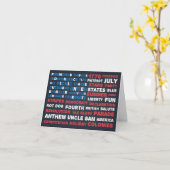 タイポグラフィ7月4日パーティーグリーティングカード カード (黄色い花)