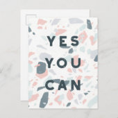 タイポグラフィ - はい、あなたにもできる ポストカード (正面/裏面)