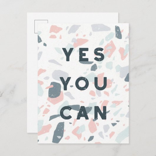 タイポグラフィ - はい、あなたにもできる ポストカード (正面/裏面)