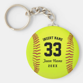 タイポグラフィ・ソフトボール・チーム キーホルダー
