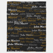 タイポグラフィ フリースブランケット (正面)