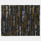 タイポグラフィ フリースブランケット (正面(横))