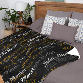 タイポグラフィ フリースブランケット