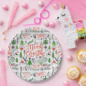 タイポグラフィ ペーパープレート (パーティー)