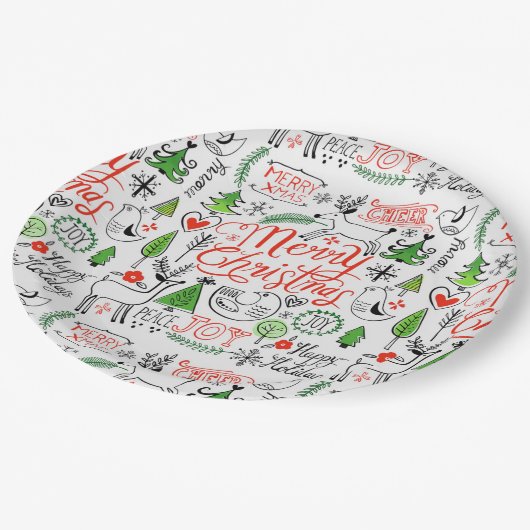 タイポグラフィ ペーパープレート (アングル)