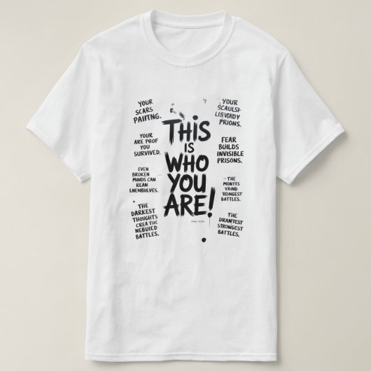 タイポグラフィ メンズTシャツ 白Tシャツ Tシャツ (デザイン正面)