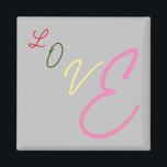 タイポグラフィ・ラブマグネット マグネット<br><div class="desc">カラフル文字で単語の愛を持つ磁石</div>