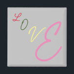 タイポグラフィ・ラブマグネット マグネット<br><div class="desc">カラフル文字で単語の愛を持つ磁石</div>