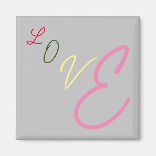 タイポグラフィ・ラブマグネット マグネット (正面)