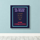 タイポグラフィ – 思感動的いやりについての引用文 キャンバスプリント (インサイチュ (ウッドフロア))