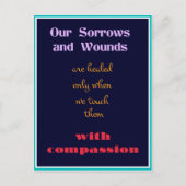 タイポグラフィ – 思感動的いやりについての引用文 ポストカード (正面)